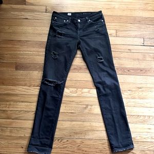 Distressed Adriano Goldschmied skinny jeans